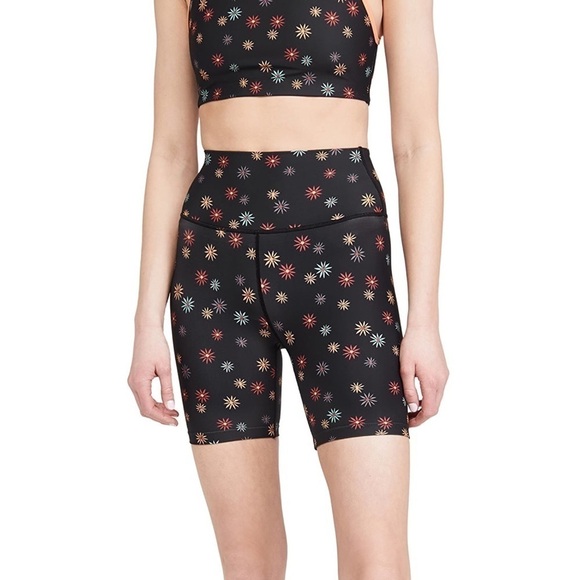 Splits59 Ava High Waist Floral Bike Shorts Large - Picture 1 of 9